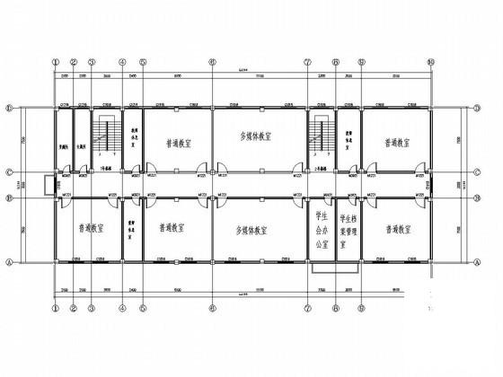 4层框架结构中学教学楼毕业设计方案CAD图纸 - 5