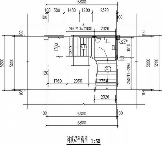 私人框架结构别墅结构CAD施工图纸（7度抗震） - 4