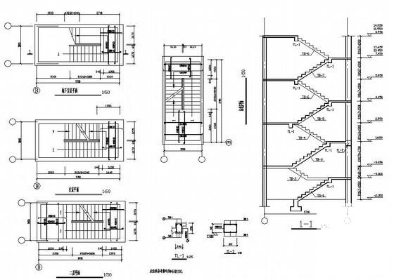 6层砌体结构中学师生宿舍楼建筑施工CAD图纸(节点大样图) - 2