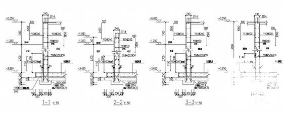 框架结构带地下室会所结构设计CAD图纸(柱平法施工图) - 2