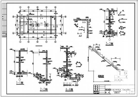 钢筋混凝土结构中学泵房、水池建筑CAD施工图纸 - 2