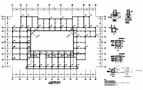 5层框架结构中学加固建筑CAD施工图纸 - 4