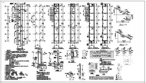 2层机械工程训练中心框架结构设计方案CAD施工图纸 - 3