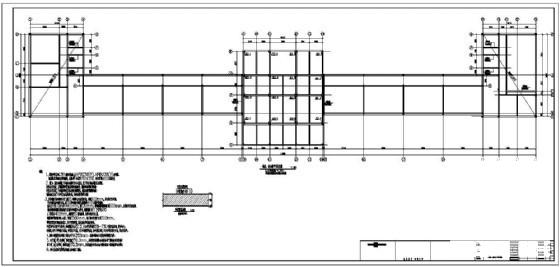 城市5层框架结构中学和小学加固建筑CAD施工图纸 - 1