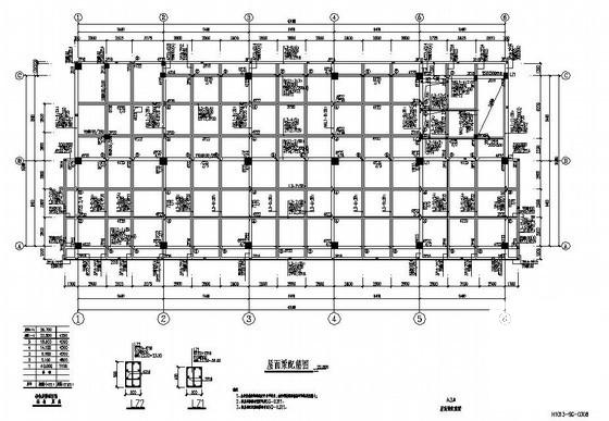 5层框架结构办公楼结构设计方案CAD图纸 - 4