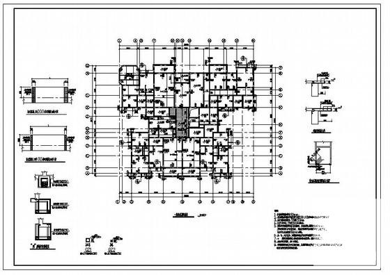 18层剪力墙结构住宅楼结构设计方案CAD图纸 - 1