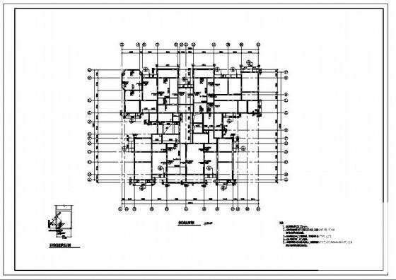 18层剪力墙结构住宅楼结构设计方案CAD图纸 - 2