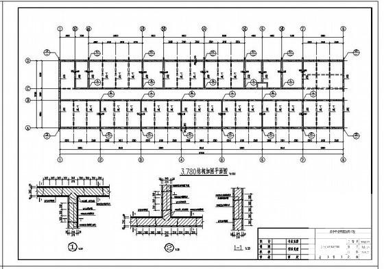 5层框架结构中学教学楼加固工程建筑CAD施工图纸 - 3