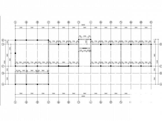4层砖混结构高中教学楼抗震加固建筑施工CAD图纸（高14米）(现浇钢筋混凝土) - 1