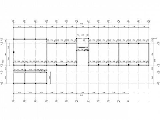 4层砖混结构高中教学楼抗震加固建筑施工CAD图纸（高14米）(现浇钢筋混凝土) - 2