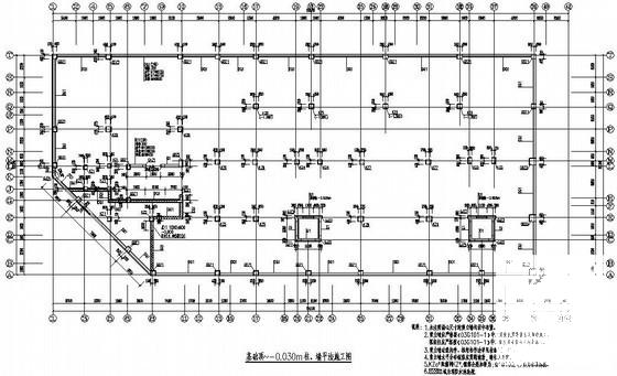 8层框架结构商住楼结构设计CAD施工图纸(剪力墙边缘构件) - 1