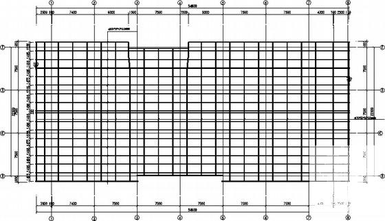 中学体育馆网架结构CAD施工图纸（7度抗震）(平面布置图) - 2