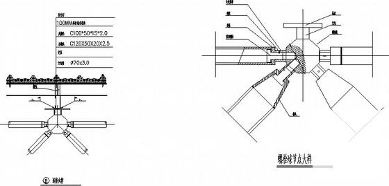 中学体育馆网架结构CAD施工图纸（7度抗震）(平面布置图) - 4