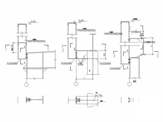 单层全钢结构厂房结构CAD施工图纸（6度抗震）(人工挖孔桩基础) - 3