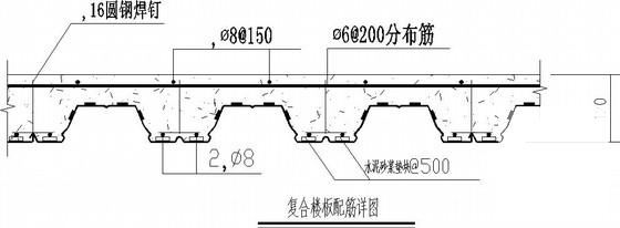 6层钢框架结构办公楼结构设计CAD施工图纸(平面布置图) - 4