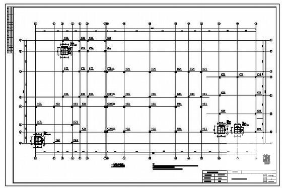 7度抗震3层框架中学实验楼建筑施工CAD图纸(平面布置图) - 1