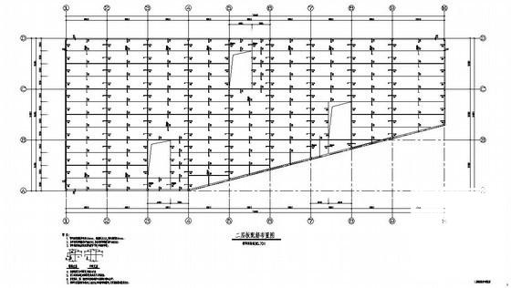两层独立基础钢框架厂房结构CAD施工图纸（7度抗震）(平面布置图) - 3