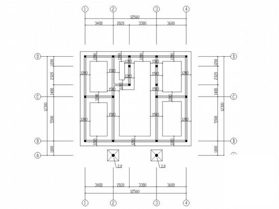 3层条形基础砌体结构别墅结构CAD施工图纸（7度抗震） - 2