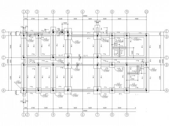 3层条形基础砖混办公楼结构CAD施工图纸 - 2