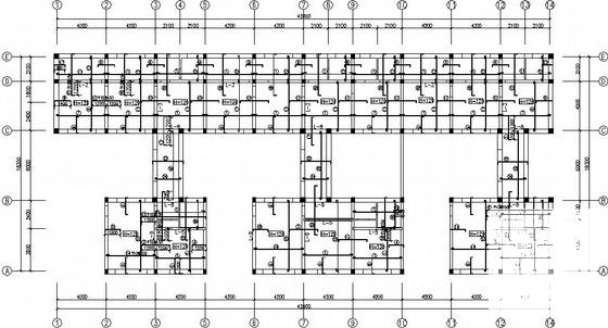 3层坡屋面砌体结构农家院结构CAD施工图纸（桩基础） - 1