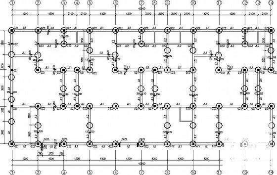 3层坡屋面砌体结构农家院结构CAD施工图纸（桩基础） - 3