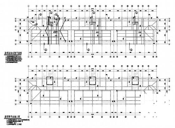 5层带阁楼砖混结构住宅结构CAD施工图纸（条形基础） - 2