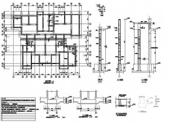 26层剪力墙住宅楼结构设计图纸(基础平面图) - 1