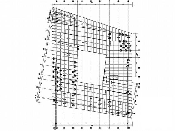 2层桩基础框剪结构商住楼结构CAD施工图纸（6度抗震） - 1