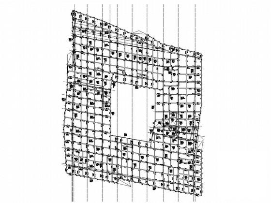 2层桩基础框剪结构商住楼结构CAD施工图纸（6度抗震） - 3