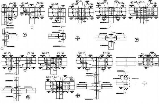 单层钢结构展厅结构设计方案图纸(平面布置图) - 4