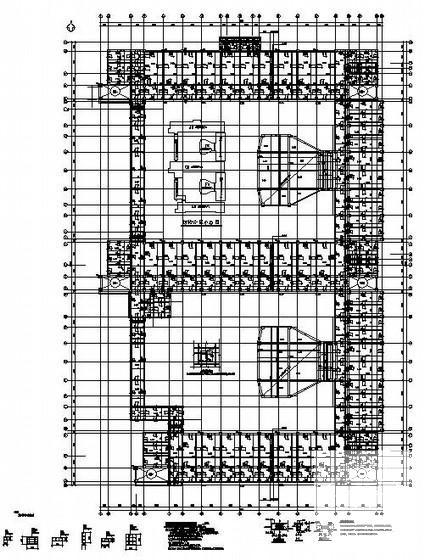 五河县3层小学教学楼结构设计方案CAD施工图纸 - 2