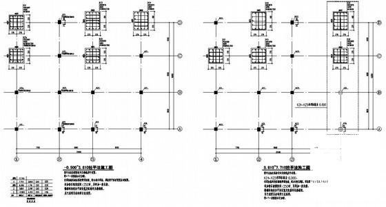 国内3层框架结构公交场站附属用房结构设计CAD图纸(梁平法施工图) - 2
