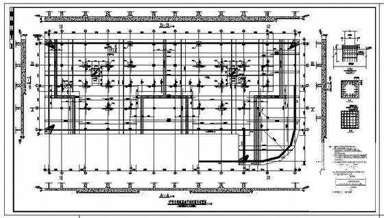 16层框架筏板基础住宅楼结构设计方案CAD图纸 - 1