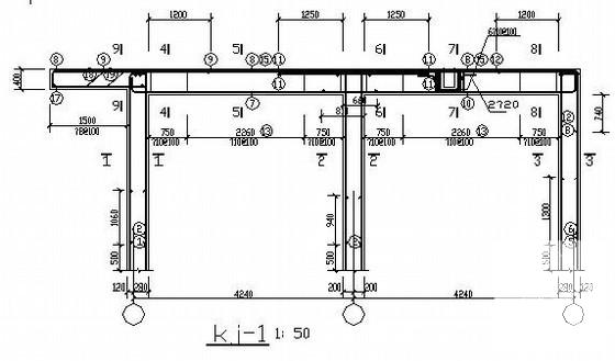 3层条形基础框架结构别墅结构设计CAD施工图纸 - 3