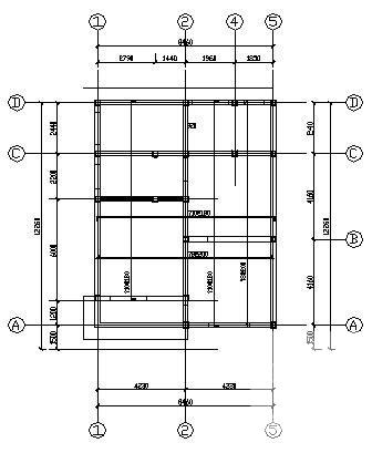 3层条形基础框架结构别墅结构设计CAD施工图纸 - 4