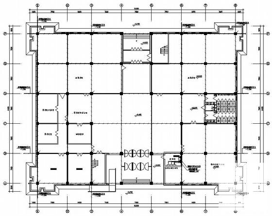 两层实验中学图书馆电气CAD施工图纸(综合布线系统) - 2