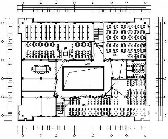 地上两层中学图书馆电气CAD施工图纸 - 2