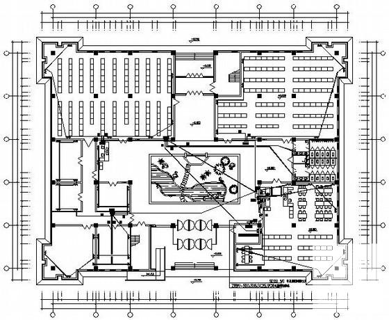 地上两层中学图书馆电气CAD施工图纸 - 3