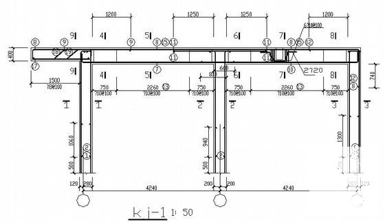 3层条形基础框架结构别墅结构CAD施工图纸 - 3