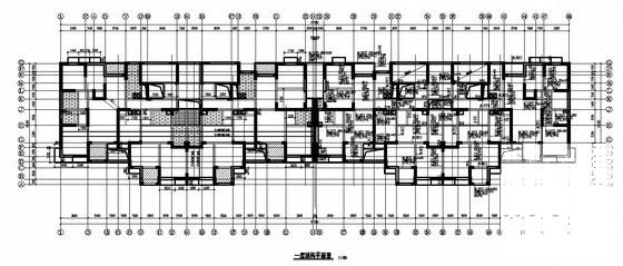 24层筏形基础剪力墙住宅楼结构CAD施工图纸（8度抗震） - 1