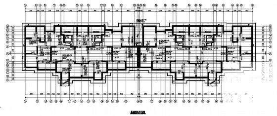 24层筏形基础剪力墙住宅楼结构CAD施工图纸（8度抗震） - 3