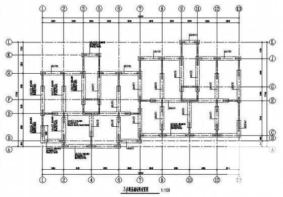 11层条形基础剪力墙住宅楼结构CAD施工图纸 - 1