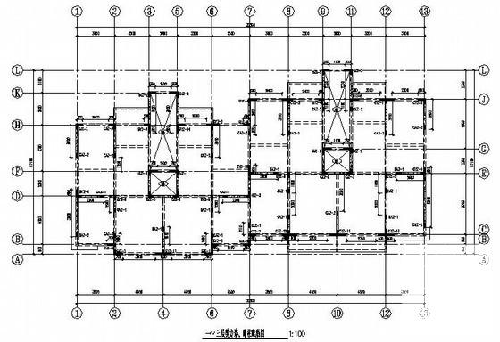 11层条形基础剪力墙住宅楼结构CAD施工图纸 - 2