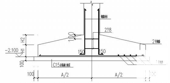 独立基础局部4层框架商业楼结构CAD施工图纸（7度抗震） - 3