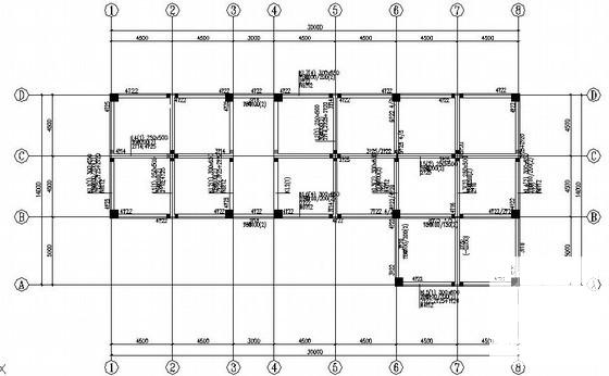 3层独立基础框架结构办公楼结构CAD施工图纸（7度抗震） - 1