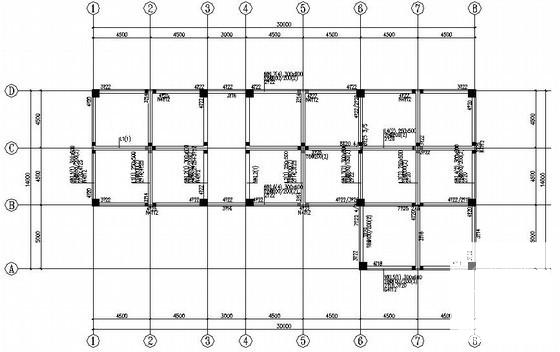 3层独立基础框架结构办公楼结构CAD施工图纸（7度抗震） - 3