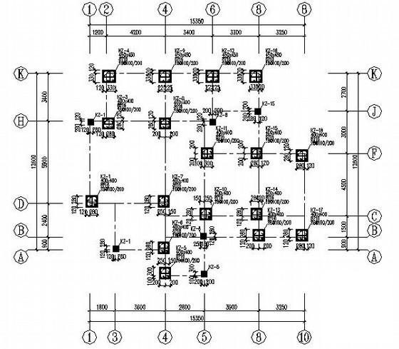 3层独立基础框架结构住宅楼结构CAD施工图纸（6度抗震） - 1