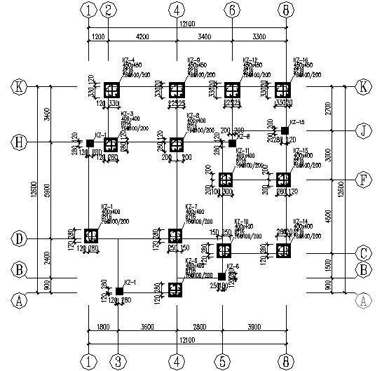 3层独立基础框架结构住宅楼结构CAD施工图纸（6度抗震） - 2