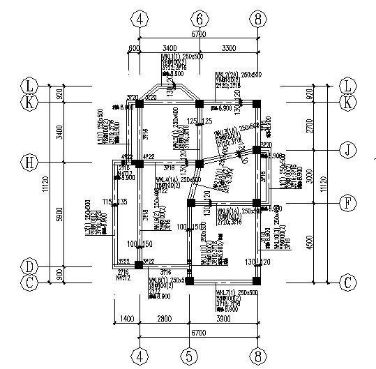 3层独立基础框架结构住宅楼结构CAD施工图纸（6度抗震） - 3