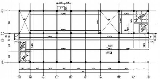 3层条形基础框架综合楼结构CAD施工图纸（6度抗震） - 2